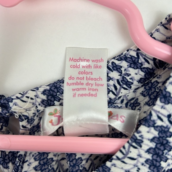 JAPNA Kids flutter sleeve blouse blue and white geometric print 6X - Picture 10 of 10